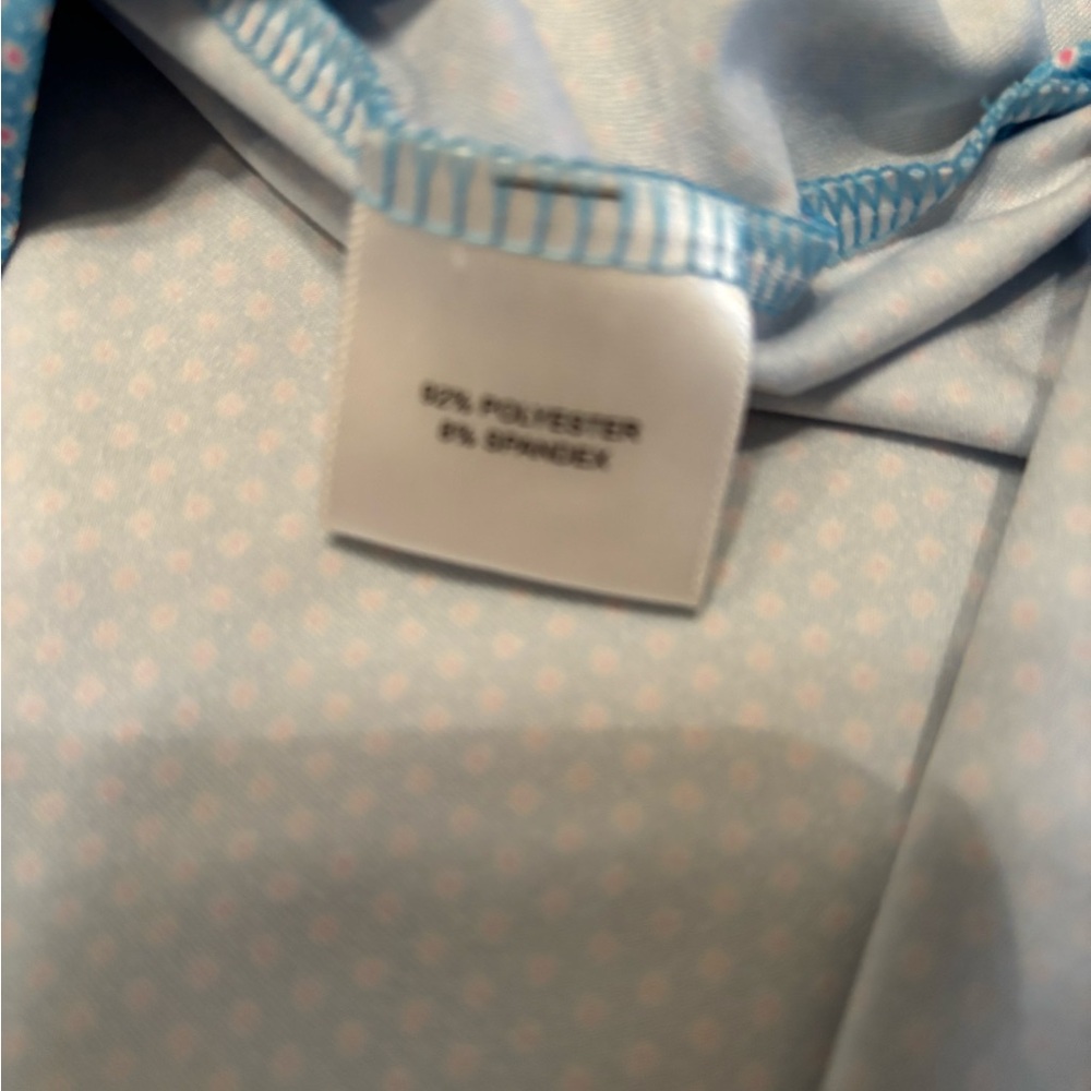 Peter Millar Light Blue Patterned Polo Shirt Size… - image 8